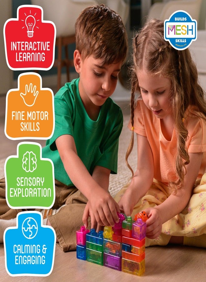 Jelly Blox Classic Castle Set | Includes 45 Pieces | Toddler & Preschool Building Blocks Kids Can Squeeze, Stretch, Squish | MESH ACCREDITED | Safety Tested & Ouch-Free | Sensory Play Toy for Ages 2+ - Image 3